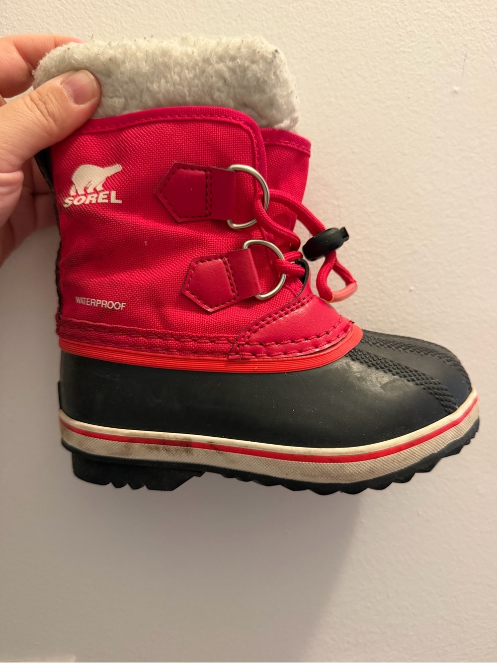 SOREL Kids Waterproof Red Winter Boot size 9T